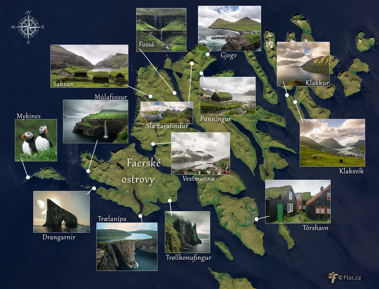 Faerské ostrovy jsou malé soustroví v Severním Atlantiku. Nachází se mezi Norskem a Islandem.